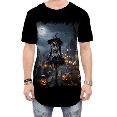 Imagem de Camiseta Longline Bruxa Caveira Halloween 2 - Kasubeck Store®, G