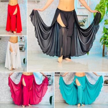 Imagem de Saia Com Calça Ísis Com Elástico Para Dança Do Ventre - Pronta Entrega