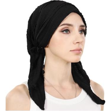 Imagem de Gorro pré-amarrado Babalet Slip-On, chapéu feminino, gorro de turbante