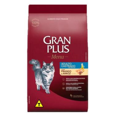 Imagem de Ração GranPlus Menu Para Gatos Adultos Castrados Sabor Frango e Arroz 