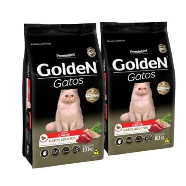 Imagem de Combo 2 Ração Premier Pet Golden Fórmula Gatos Adultos Sabor Carne - 1