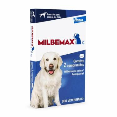 Imagem de Milbemax C Cães 5 a 25kg com 2 Comprimidos Vermífugo para Cães Elanco 