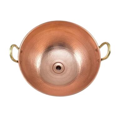 Imagem de Cuba De Apoio Cobre Puro Com Alças De Bronze E Válvula 25L