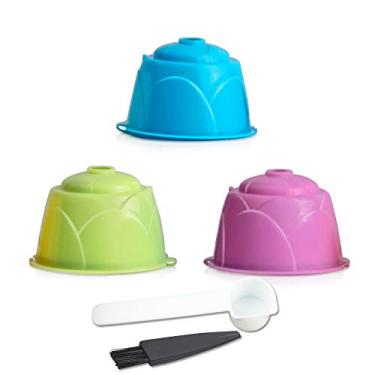 Imagem de Tingpai Conjunto de Filtro de Copo de Cápsula de Café Reutilizável pa Cápsulas de Café PP Conjunto Compatível com Máquina de Café DOLCE GUSTO Series