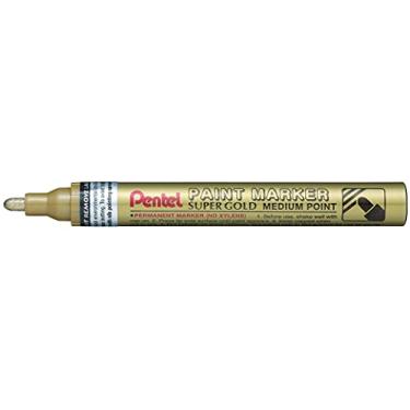 Imagem de Pentel MMP10-X 1 peça de marcadores de tinta dourada (ouro, 4,5 mm, 4,5 mm)