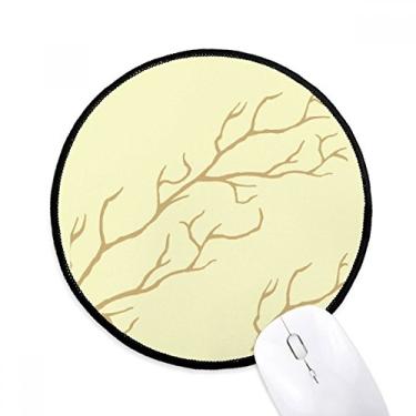 Imagem de DIYthinker Ramo abstrato plantas arte padrão mouse pad desktop escritório tapete redondo para computador
