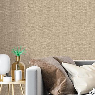 Imagem de Papel de Parede Texturizado Adesivo Lavável Linho Bege