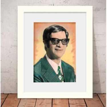 Imagem de Quadro Decorativo Chico Xavier 56x46cm Vidro Paspatur W0580