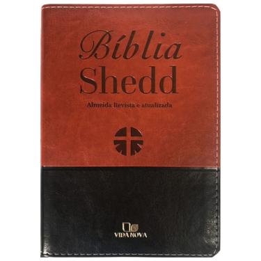 Imagem de Bíblia De Estudo Shedd Marrom e Preto Atualizada Ra Luxo