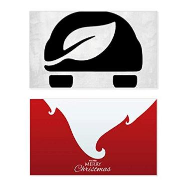 Imagem de Leaf Car Veículos energéticos Protect Environment Holiday Holiday Merry Christmas Cartões de parabéns Mensagem de Natal