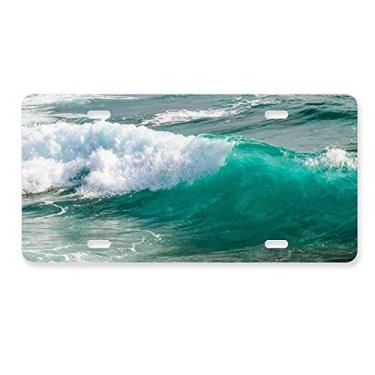 Imagem de DIYthinker Spray Water Sea Wave Science Nature placa de carro decoração de carro acessório de aço inoxidável