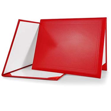 Imagem de GraduationMall Capa de Certificado de Diploma Liso 21,6 cm x 27,9 cm, Vermelho