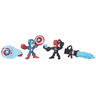 Imagem de Marvel Super Hero Mashers Micro Capitão América vs. Caveira de Ferro, pacote com 2