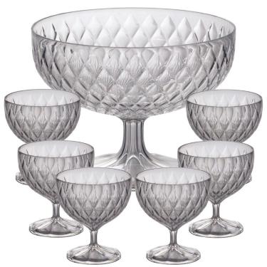 Imagem de Jogo de sobremesa 7 peças Cristal incolor Plasutil