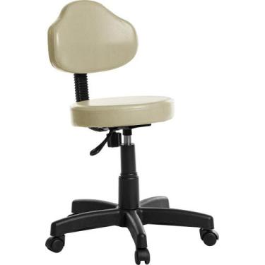 Imagem de Cadeira Mocho Estética Clinica Plus Rce Cor Bege - Goldflex