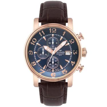 Imagem de Relógio TECHNOS cronógrafo marrom masculino JS15ENC/0A