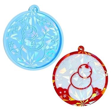 Imagem de ZHENXI Ornamentos de luz e sombra, molde de silicone, molde de silicone, árvore de Natal, floco de neve, molde decorativo para artesanato DIY