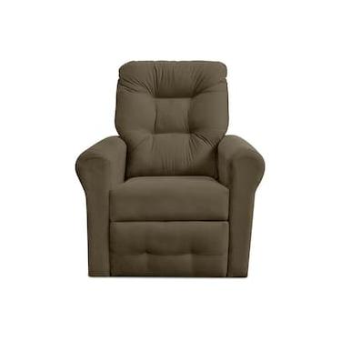 Imagem de Poltrona Matrix Nala com Encosto Reclinável e Revestida em Veludo Light