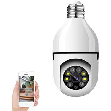 Imagem de Câmera Lâmpada 2022 Câmera Espiã de Segurança WiFi, 1080P Câmera de Base E27 com Visão Noturna Infravermelha intercomunicador, Câmera Vigilância com Função de Rastreamento Automático - Bella Net
