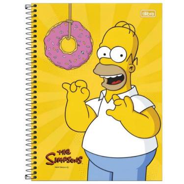 Imagem de Caderno Espiral Universitário Tilibra 10 Matérias 160 Folhas Simpsons