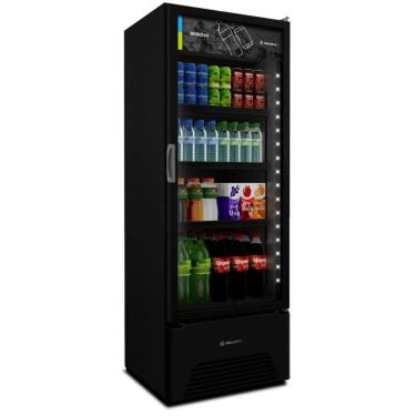 Imagem de Refrigerador Expositor Vertical All Black Refrigerantes Agua Sucos  2°C / 8°C 403L - Metalfrio