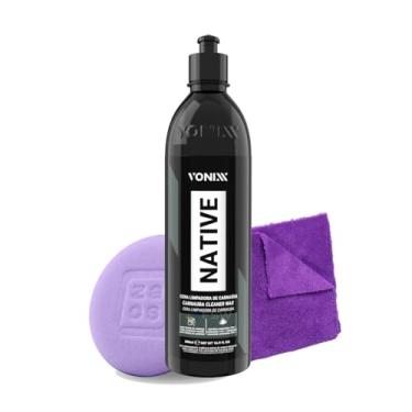 Imagem de Kit Native Cleaner Wax + Aplicador de Espuma + Pano de Microfibra Cera Limpadora Carnaúba