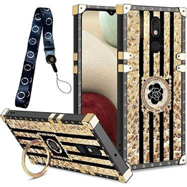 Imagem de Capa para LG Stylo 5, Stylo 5 Plus/Stylus 5/LG Stylo 5V/LG Stylo 5X, capa quadrada clássica luxuosa brilhante brilhante moda protetora flexível TPU macio silicone capa traseira para LG Stylo 5 (ouro