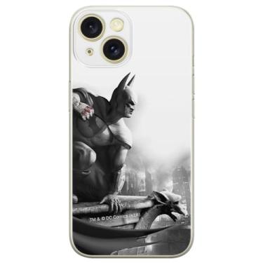 Imagem de ERT GROUP Capa de celular para iPhone 15 Plus original e oficialmente licenciada DC padrão Batman 017 perfeitamente adaptada à forma do celular, capa feita de TPU