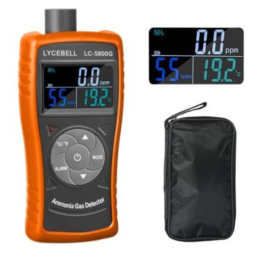 Imagem de Detector de gás amônia LC-5800G, monitor NH3 0~100 PPM, medidor profissional de detecção de partículas com temperatura, umidade, detector de gás amônia para aves domésticas