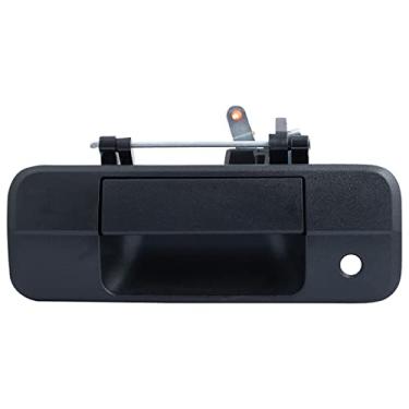 Imagem de Oferta Novo 1 peça de kit de substituição com trava traseira de plástico ABS preto texturizado com trava traseira (inclui clipes de haste) com orifício de bloqueio sem orifício para câmera compatível com 07-13 Tundra