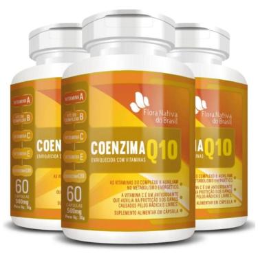 Imagem de 3 Coenzima + Vitamina B12 + Vitamina C + Niacina+ Vitamina B6 60 Cápsulas Flora Nativa-Unissex