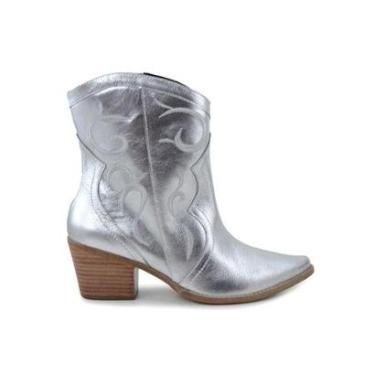 Imagem de Bota Feminina Cecconello Country Cristal Prata - 2146005-Feminino