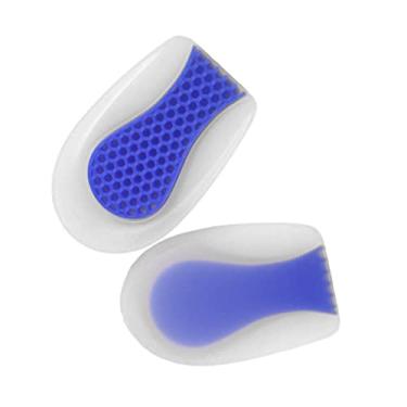 Imagem de 1 par palmilhas de silicone almofada de sapato de silicone conforto almofadas de calcanhar meia palmilha/501 (Color : As Shown, Size : L)