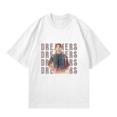 Imagem de Camiseta K-pop Solo Dynamite, camisetas soltas unissex com suporte de mercadoria estampadas camisetas de algodão, Branco, M