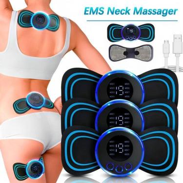 Imagem de Mini massageador elétrico portátil cervical ems alivia dores