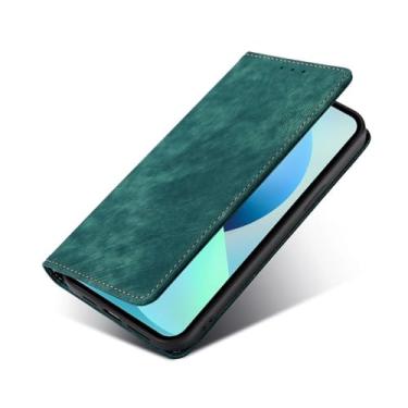Imagem de Capa de telefone comercial de couro para oneplus nord ce 3 2 lite n20 n30 n300 ace 2v pro capa tipo carteira magnética, verde, para nord ce 3 lite 5g