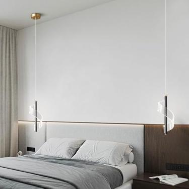 Imagem de Luminária De Teto Para Quarto Pendente Led Moderna Lustre para Cabeceira, Corredor (D41 (31cmx13cm))