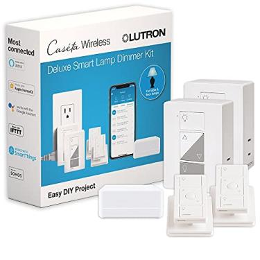 Imagem de Lutron Caseta Wireless Smart Lighting Lamp Dimmer (2 count) Starter Kit with pedestals for Pico remotes, P-BDG-PKG2P, Works with Alexa, Apple HomeKit, and the Google Assistant