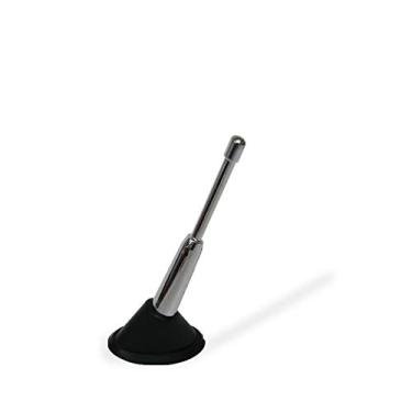 Imagem de Antena Haste Curta Decorativa Cromada Para Teto de Carro Veículo Universal 150mm Parte Traseira
