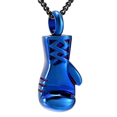Imagem de Luva de boxe, joia de cremação, colar de urna memorial de aço inoxidável, suporte de cinzas, lembrança para presente de amor, Size: 15-45mm, aço inoxidável
