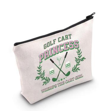 Imagem de G2TUP Bolsa de maquiagem de golfe, presentes de golfista, bolsa de higiene pessoal, carrinho de golfe, presentes de princesa, mercadoria feminina de golfe, Carrinho de princesa, Ajuste