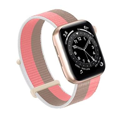 Imagem de Bifeiyo Pulseira esportiva de nylon para Apple Watch séries 10, 9, 8, 7, 6, 5, 4, 3, 2 e 1 SE, Ultra(38/40/41/S10-42 mm, castanho)