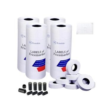 Imagem de Etiquetas de linha dupla MX-6600, Arma de preço com etiquetas marcação de data, 40 rolos de papel de etiqueta e 4 cartuchos de tinta (rolos de etiqueta)