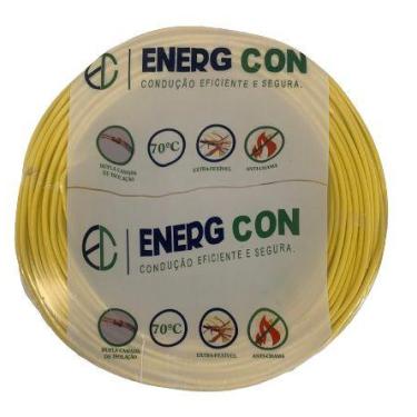 Imagem de Fio Cabo Flexivel 6mm amarelo 50 metros - ENERG CON