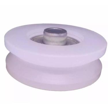 Imagem de Roldana Para Portão 2 1/2 Polegadas Nylon Canal V 4 Un - Metalpark