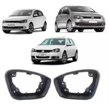 Imagem de Par Moldura Retrovisor Sem Furo Fox Polo Up Saveiro G6 - 5259374