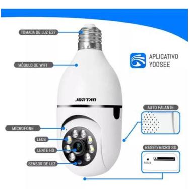 Imagem de Câmera Segurança Lâmpada 360 Wifi Ip Full Hd Visão Noturna - Jortan - 