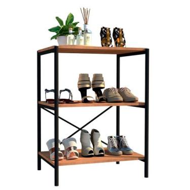 Imagem de Sapateira Multiuso Hall de Entrada 60cm 3 Prateleiras Padova Demolição