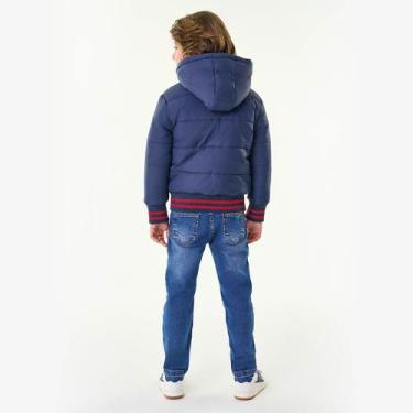 Imagem de Jaqueta Infantil Menino Universitário Forrada Trick Nick, Azul, 4