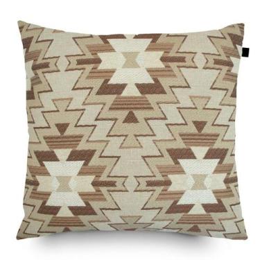 Imagem de Almofada Jacquard Tripolli Nilo 40x40cm Marrom/Bege - FASTLAR